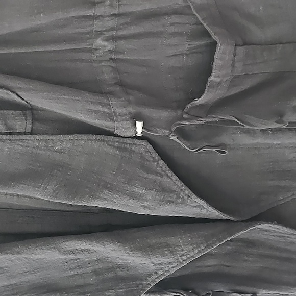 Torrid Feel The Fit Lagenlook Boho Black Cotton Gause Open Vest 1X 14-16 K14 - Picture 4 of 9